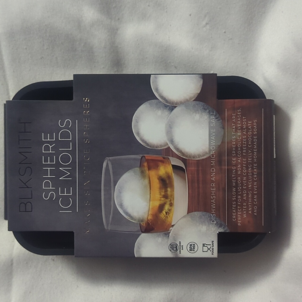 Sphere Ice Molds by Blksmith Silicone x6 spheres